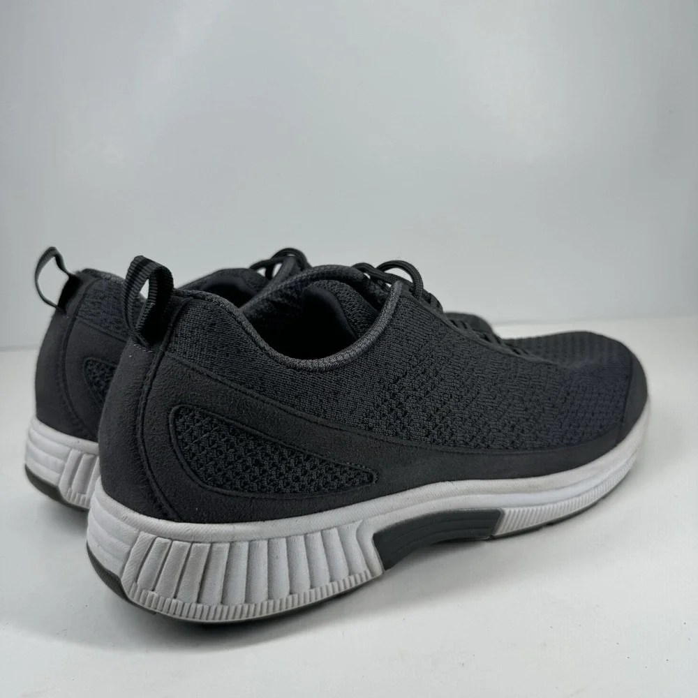 Orthofeet Lava Stretch Knit Men's US 11.5D Dark Grey Orthopedic Walking Sneakers